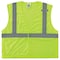 Ergodyne 8210HL Mesh Hi-Vis Safety Vest, Polyester Mesh, Mesh Fabric, Lime, Size XS 8210HL - alternate 1